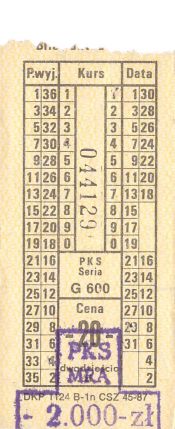 PKS DKP 20 przebitka 2000