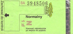 Bilet Poznań 1n