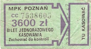 Bilet Poznań 3600