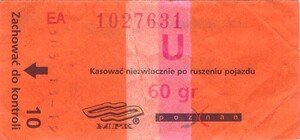 Bilet Poznań 60