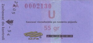 Bilet Poznań 55