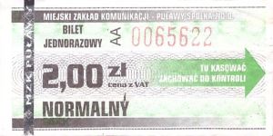 Bilet Puławy 2,00