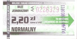 Bilet Puławy 2,20