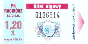 Bilet Racibórz 1,20