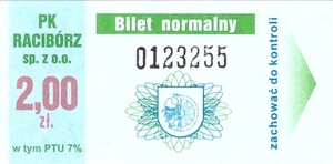 Bilet Racibórz 2,00