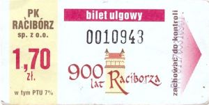 Bilet Racibórz 1,70