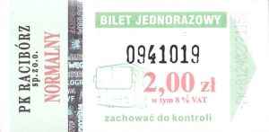 Bilet Racibórz 2,00