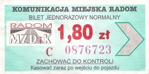 Bilet Radom 1,80