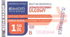 Bilet Radom 1,50