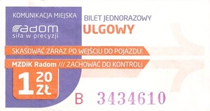 Bilet Radom 1,20
