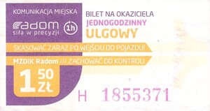 Bilet Radom 1,50