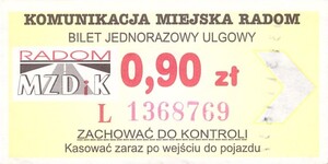 Bilet Radom 0,90