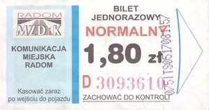 Bilet Radom 1,80