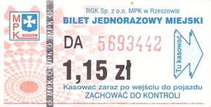 Bilet Rzeszów 1,15