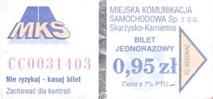 Bilet Skarżysko Kamienna 0,95
