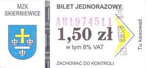 Bilet Skierniewice 1,50