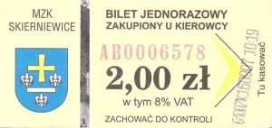 Bilet Skierniewice 2,00