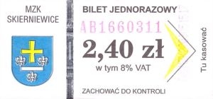 Bilet Skierniewice 2,40