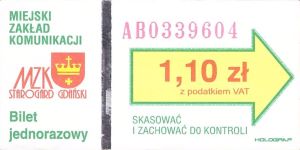 Bilet Starogard Gdański 1,10