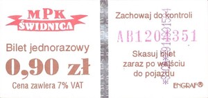 Bilet Świdnica