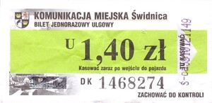 Bilet Świdnica 1,40