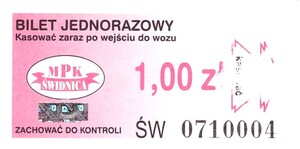 Bilet Świdnica