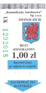 Bilet Świnoujście 1,00