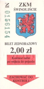 Bilet Świnoujście 2,00