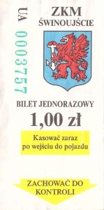 Bilet Świnoujście 1,00