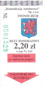 Bilet Świnoujście 2,20