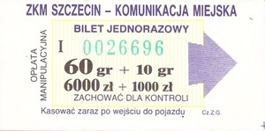 Bilet Szczecin 60+10