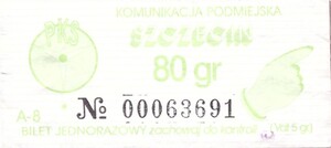 Bilet Szczecin 80
