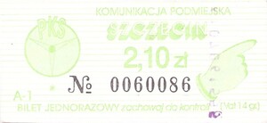 Bilet Szczecin 2,10