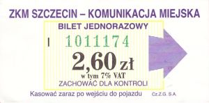 Bilet Szczecin 2,60