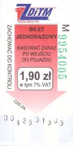 Bilet Szczecin 1,90