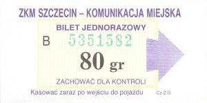 Bilet Szczecin 80