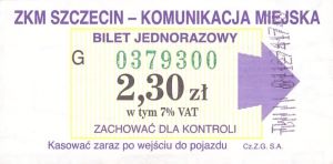 Bilet Szczecin 2,30