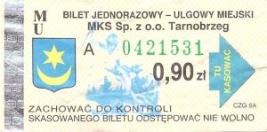 Bilet Tarnobrzeg 0,90