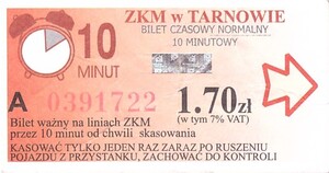 Bilet Tarnów 1,70