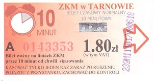 Bilet Tarnów 1,80