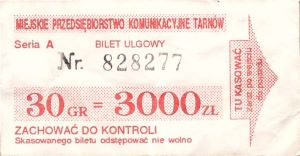 Bilet Tarnów 30/3000