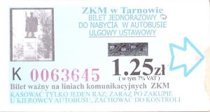 Bilet Tarnów 1,25