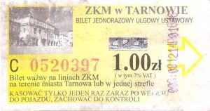 Bilet Tarnów 1,00
