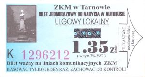 Bilet Tarnów 1,60