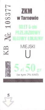 Bilet Tarnów Pion 