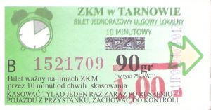 Bilet Tarnów 90 przebitka