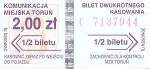Bilet Toruń 2,00