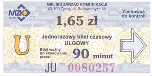 Bilet Tychy 1,65