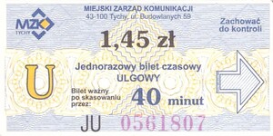 Bilet Tychy 1,45