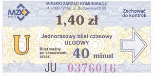 Bilet Tychy 1,40